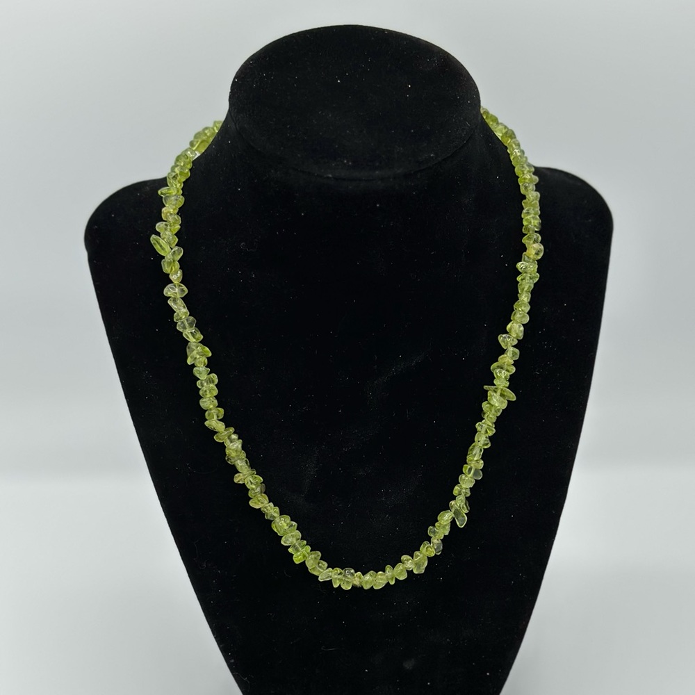 17.5in Natural Peridot Gemstone Necklace